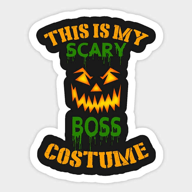 This Is My Scary Boss Costume Sticker by jeaniecheryll